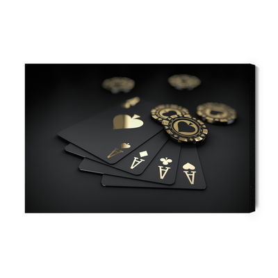 Ljuddämpande tavla - Playing cards with chips