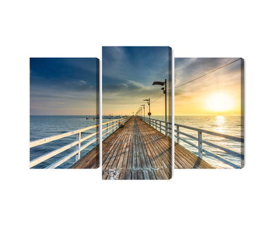 Ljuddämpande tavla - Wooden pier on the baltic sea