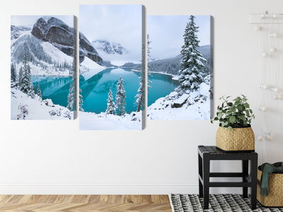 Ljuddämpande tavla - Moraine Lake in winter
