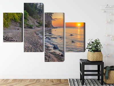 Ljuddämpande tavla - Sunset on the baltic sea