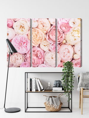 Ljuddämpande tavla - Blooming flowers in pastel