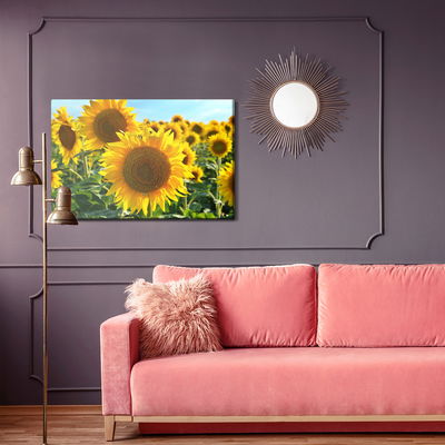 Ljuddämpande tavla - 3d sunflower field