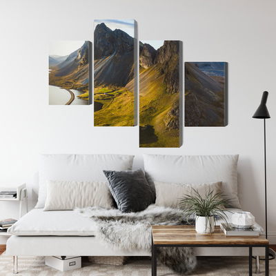 Ljuddämpande tavla - 3d aerial view of icelandic