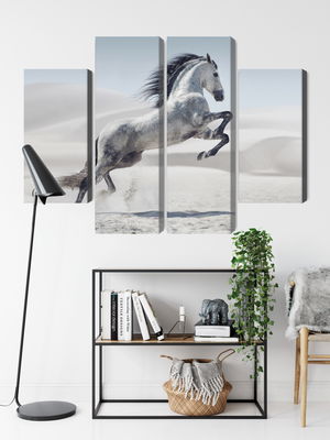 Ljuddämpande tavla - Horse in the desert 3d