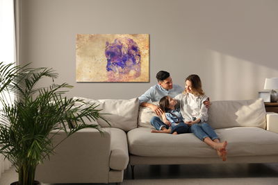 Ljuddämpande tavla - Ferocious bear