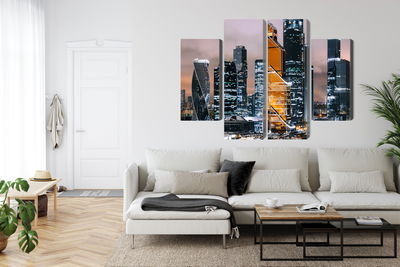 Ljuddämpande tavla - Panorama of moscow city