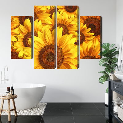 Ljuddämpande tavla - 3d sunflower flowers