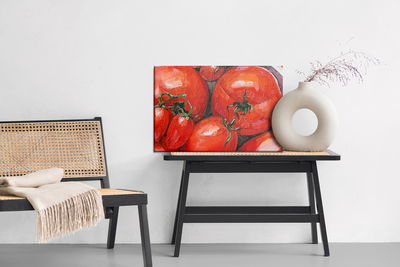 Ljuddämpande tavla - Painted tomatoes close up