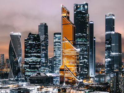 Ljuddämpande tavla - Panorama of moscow city