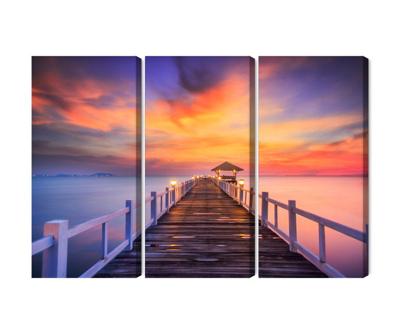 Ljuddämpande tavla - Sunset over the pier