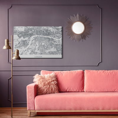 Ljuddämpande tavla - London’s map