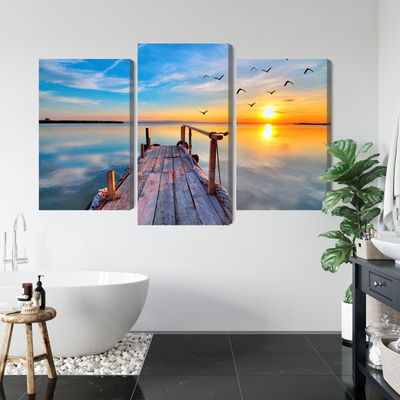 Ljuddämpande tavla - West by the lake