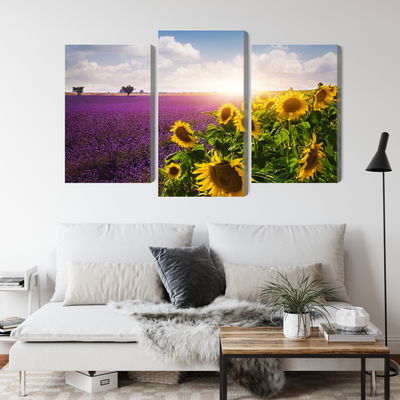 Ljuddämpande tavla - Lavender and sunflower