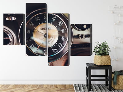 Ljuddämpande tavla - The dashboard in an old car