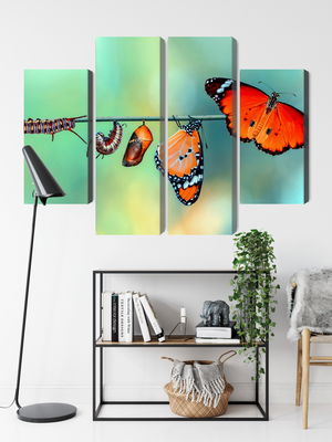 Ljuddämpande tavla - Colorful caterpillars