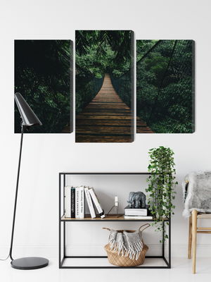 Ljuddämpande tavla - Wooden suspension bridge