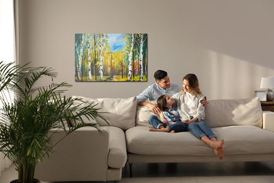 Ljuddämpande tavla - Birch forest as painted