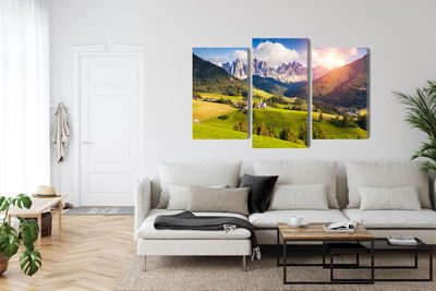 Ljuddämpande tavla - Sunny day in the mountains