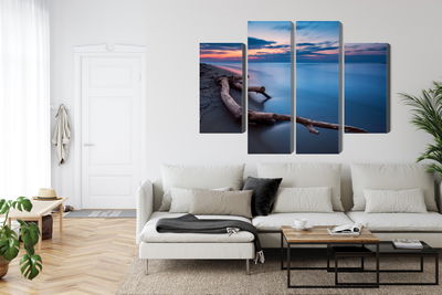 Ljuddämpande tavla - The sea landscape at evening