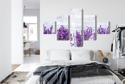 Ljuddämpande tavla - Lavender flowers on a rustic