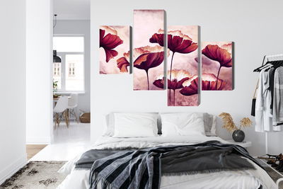 Ljuddämpande tavla - Poppies as painted