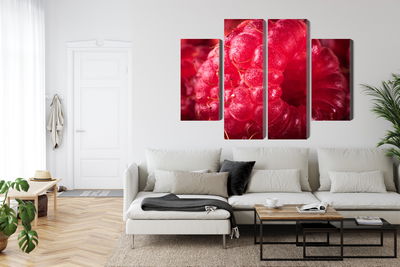 Ljuddämpande tavla - Raspberries on a macro scale