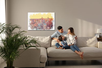 Ljuddämpande tavla - Colorful New York