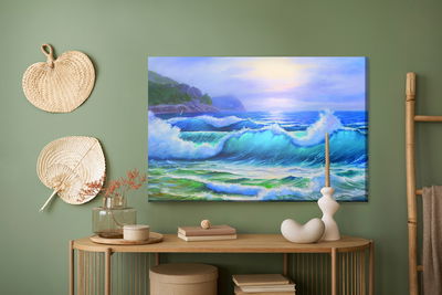 Ljuddämpande tavla - Painted seascape