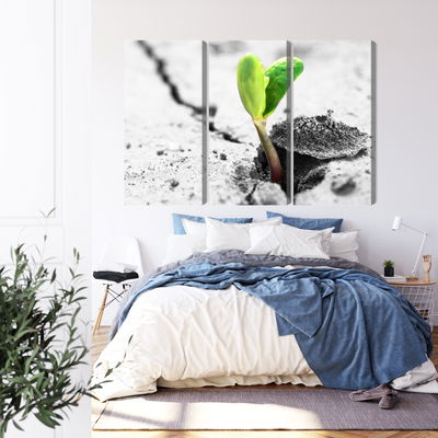 Ljuddämpande tavla - 3d plant sprouting