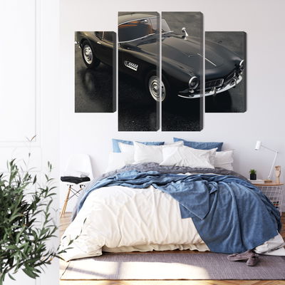 Ljuddämpande tavla - Vintage black sports car