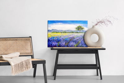 Ljuddämpande tavla - Lavender field painting