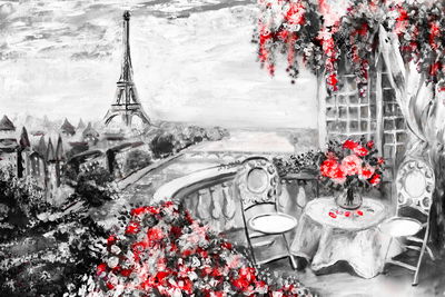 Ljuddämpande tavla - Cafe in Paris