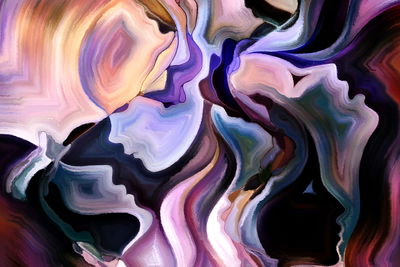 Ljuddämpande tavla - Abstraction and faces