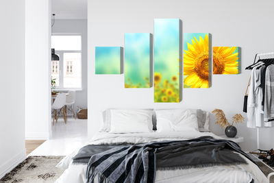 Ljuddämpande tavla - Decorative 3d sunflower