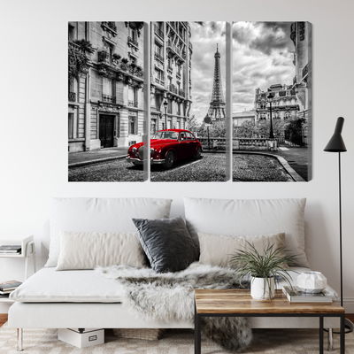 Ljuddämpande tavla - Red retro car