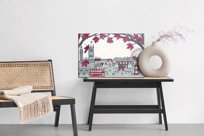 Ljuddämpande tavla - London buildings as drawn