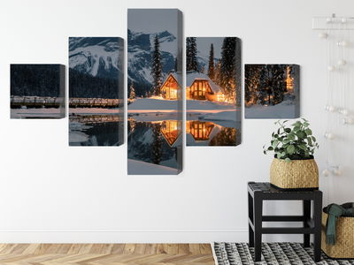 Ljuddämpande tavla - Emerald lake in Canada