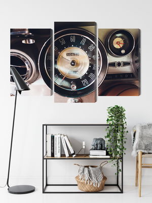 Ljuddämpande tavla - The dashboard in an old car