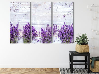 Ljuddämpande tavla - Lavender flowers on a rustic