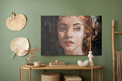 Ljuddämpande tavla - Portrait of a young, dreamy