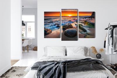 Ljuddämpande tavla - 3d beach sunset