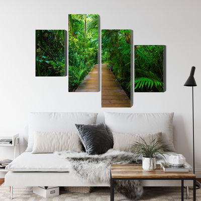 Ljuddämpande tavla - Wooden bridge in a tropical