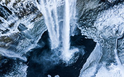 Ljuddämpande tavla - Winter waterfall