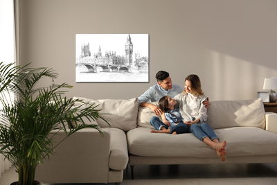 Ljuddämpande tavla - Sketch of the London skyline