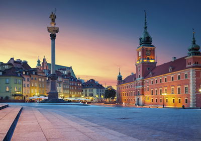 Ljuddämpande tavla - Warsaw at dusk