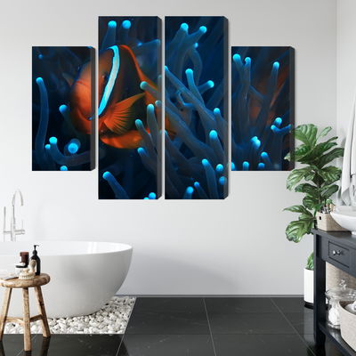Ljuddämpande tavla - Clownfish in a 3d anemone