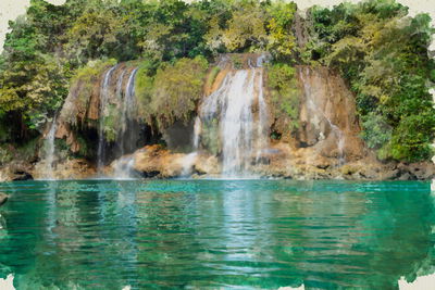 Ljuddämpande tavla - A view of the waterfall
