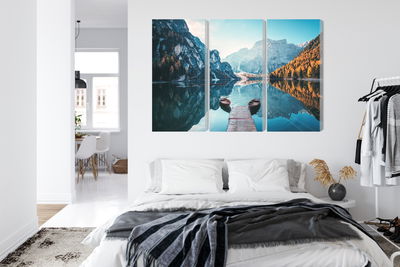 Ljuddämpande tavla - Lake braies in the italian
