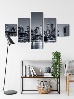 Ljuddämpande tavla - Panorama of New York at night