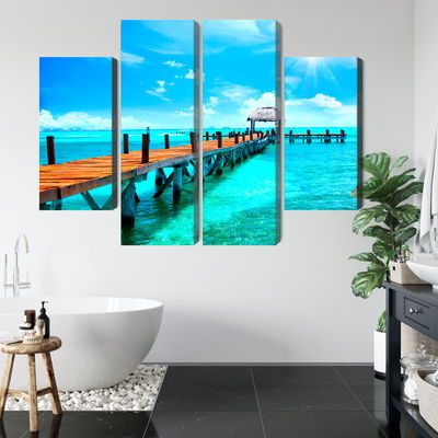 Ljuddämpande tavla - Sunny landscape